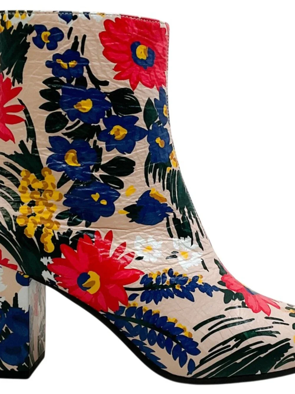 Balenciaga Multi Floral Print Leather Booties - Picture 2 of 12